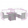 7-cz. zestaw wypoczynkowy do ogrodu, z poduszkami, beżowy