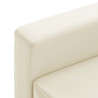 3-osobowa sofa, kremowa, sztuczna skóra