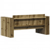 Sofa ogrodowa, 2-osobowa, 134x60x62 cm, impregnowana sosna