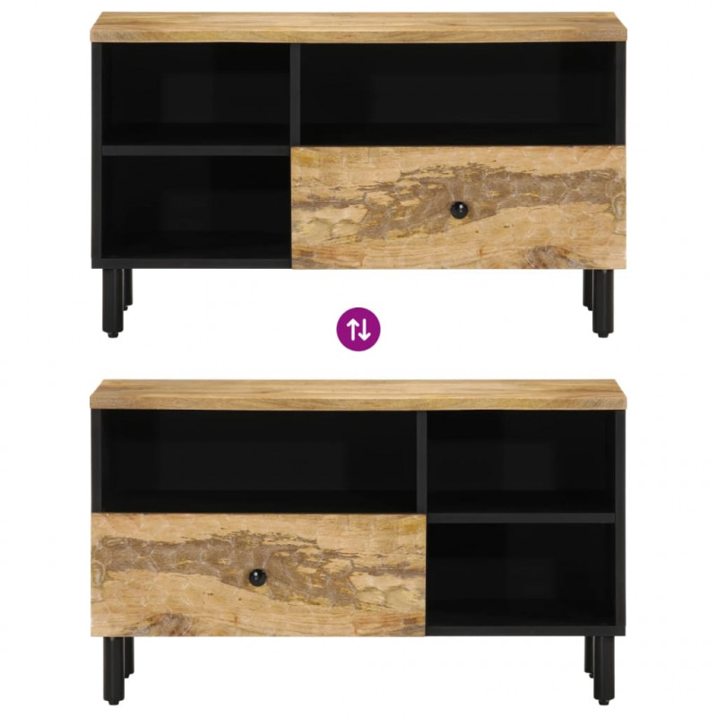 Szafka pod telewizor, 80x33x46 cm, lite drewno mango