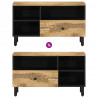 Szafka pod telewizor, 80x33x46 cm, lite drewno mango