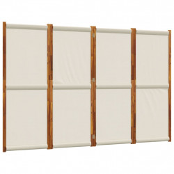 Parawan 4-panelowy, jasnoszary, 280x180 cm
