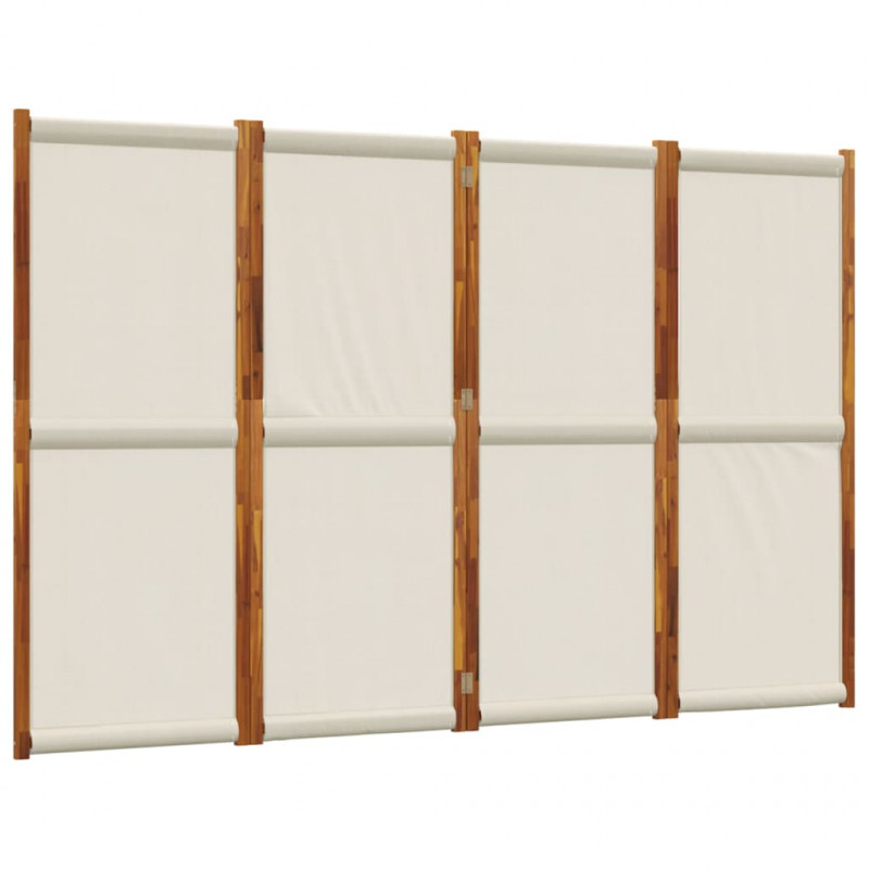 Parawan 4-panelowy, jasnoszary, 280x180 cm