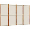 Parawan 4-panelowy, jasnoszary, 280x180 cm