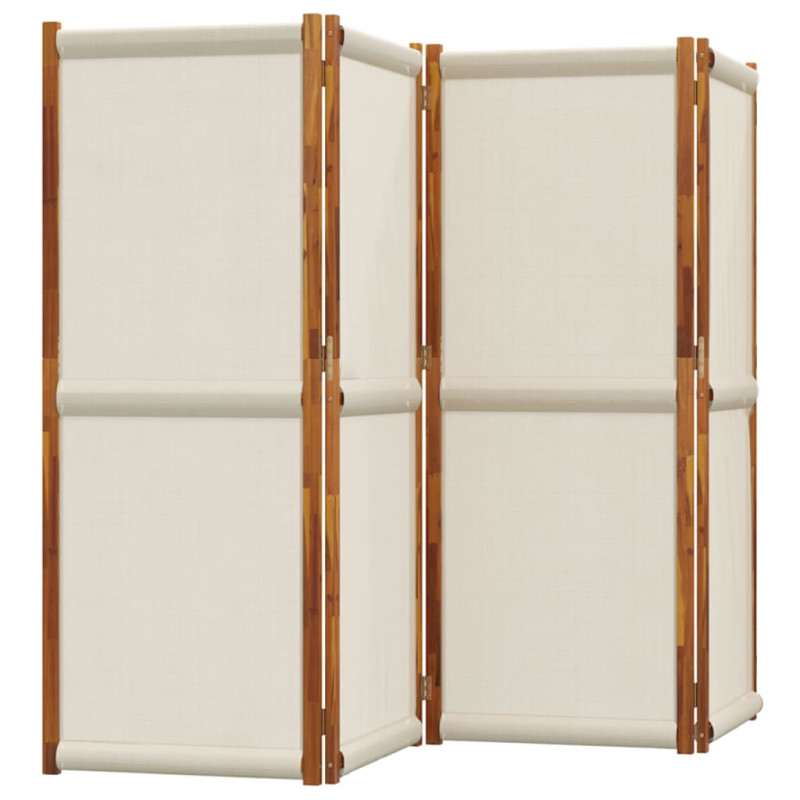 Parawan 4-panelowy, jasnoszary, 280x180 cm