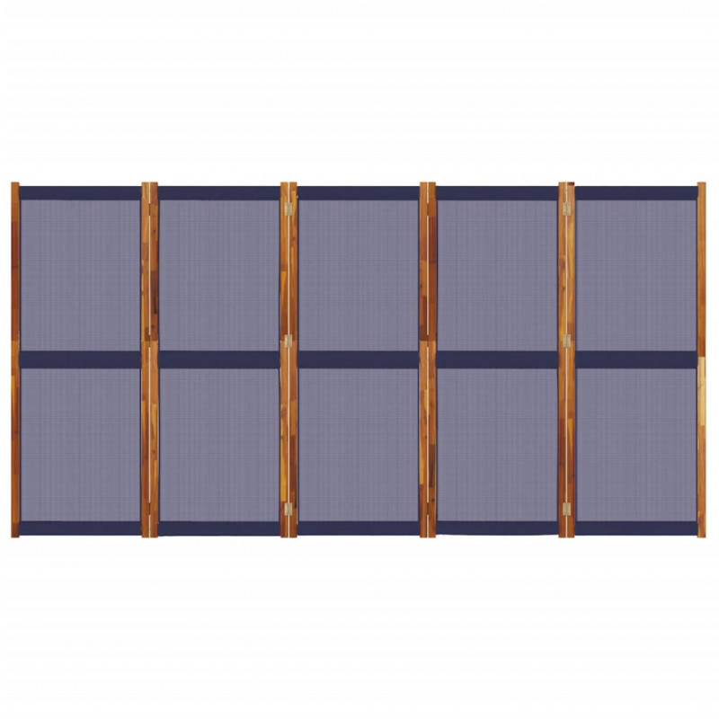 Parawan 5-panelowy, ciemnoniebieski, 350x180 cm