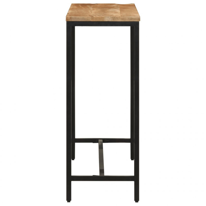 Stolik konsolowy, 110x30x75 cm, surowe drewno mango i żelazo