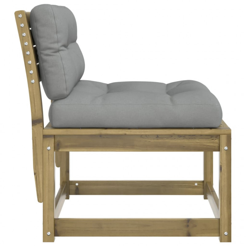 Sofa ogrodowa z poduszkami, impregnowane drewno sosnowe