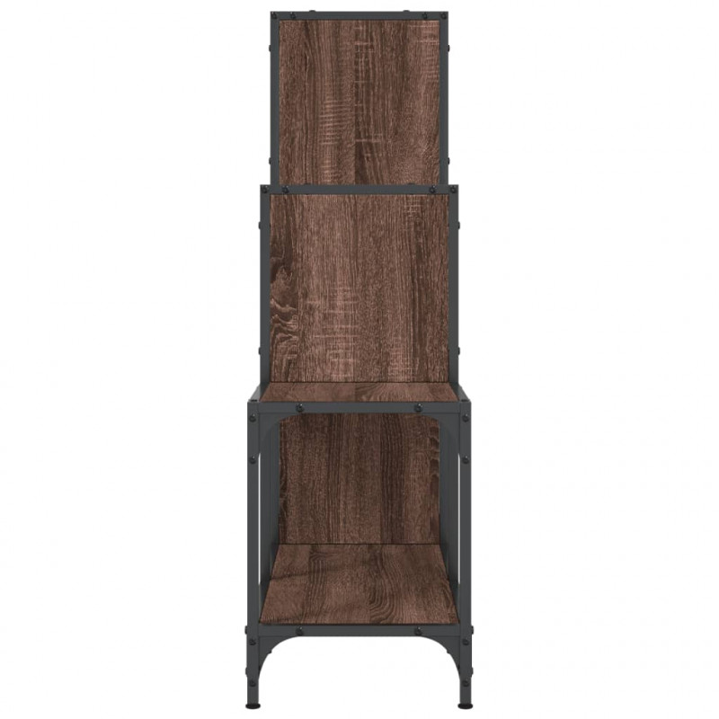 Regał, brązowy dąb 92x30x102 cm materiał drewnopochodny i metal