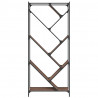 Regał, brązowy dąb 79x30x180 cm materiał drewnopochodny i metal