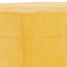 Ławka, żółty, 100x35x41 cm, tapicerowana aksamitem