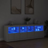Szafka z oświetleniem LED, biała, 202x37x67 cm