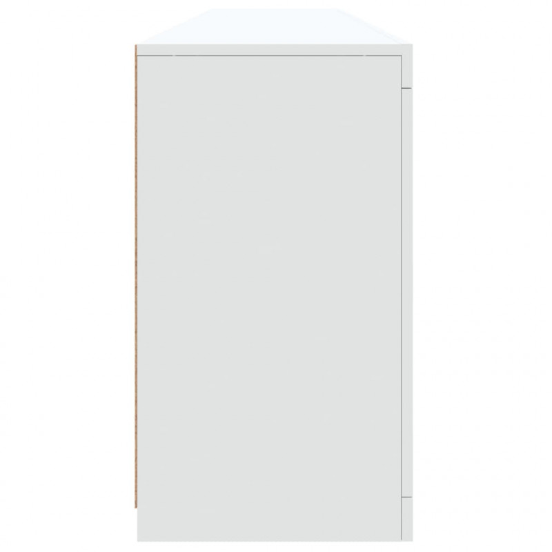 Szafka z oświetleniem LED, biała, 202x37x67 cm
