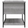 Ławka ze schowkiem, szary dąb sonoma, 70x42,5x47 cm