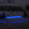Stolik kawowy z oświetleniem LED, biały, 90x50x40 cm
