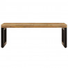 Stolik kawowy, 100x50x35 cm, lite drewno mango i stal