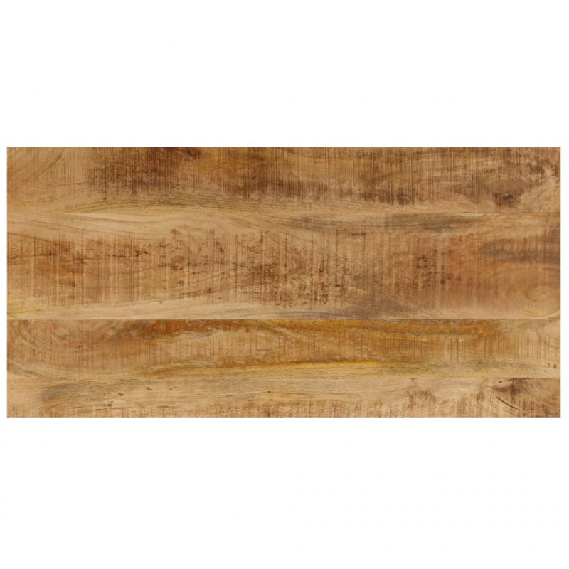 Stolik kawowy, 100x50x35 cm, lite drewno mango i stal