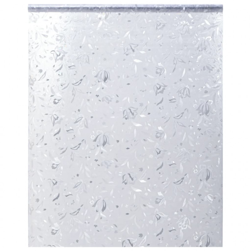 Folia okienna, matowa, wzór w kwiaty, 90x500 cm, PVC