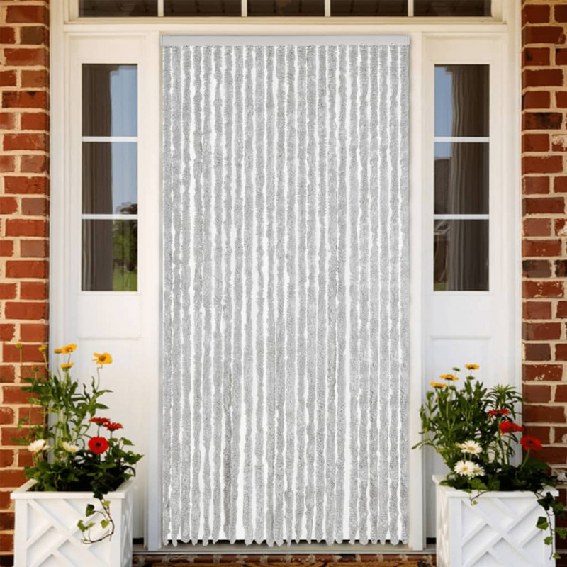 Zasłona przeciwko owadom, szara, 100x230 cm, szenil