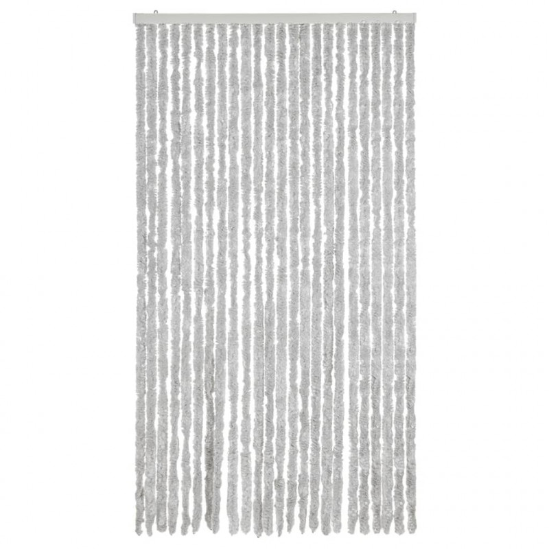 Zasłona przeciwko owadom, szara, 100x230 cm, szenil