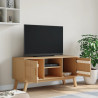 Szafka RTV OLDEN, brązowa, 114x43x57 cm, lite drewno sosnowe