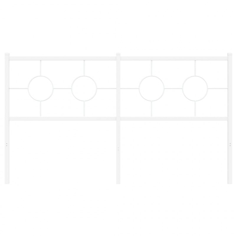 Metalowe wezgłowie, białe, 150 cm