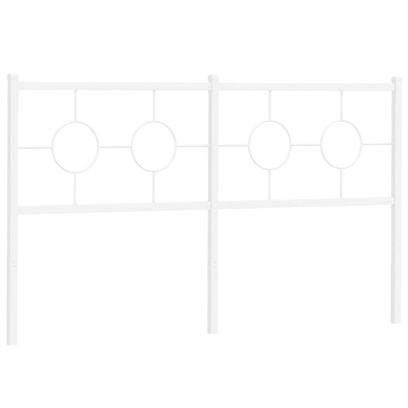 Metalowe wezgłowie, białe, 150 cm