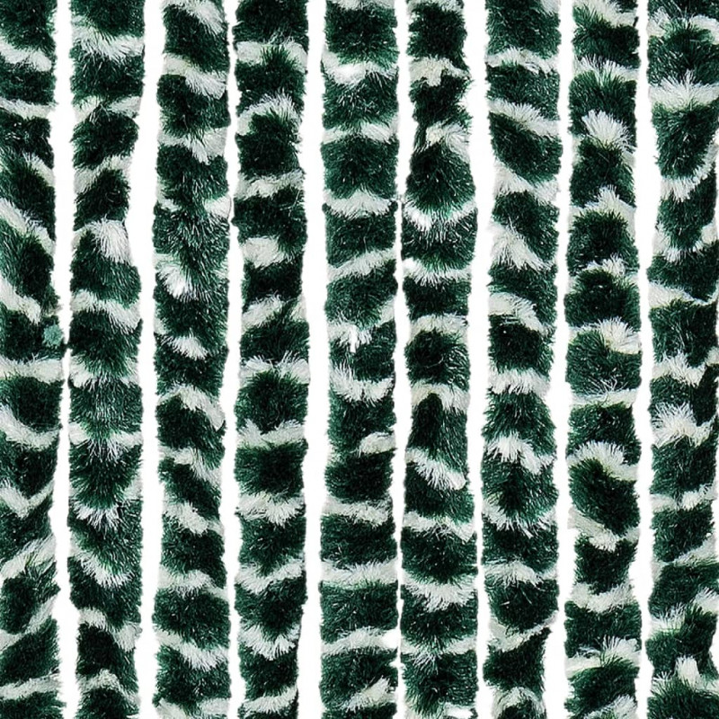 Zasłona przeciwko owadom, zielono-biała, 90x200 cm, szenil