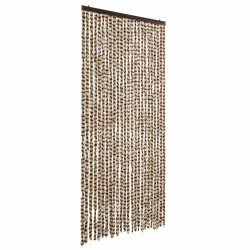 Zasłona przeciwko owadom, beżowo-brązowa, 100x230 cm, szenil