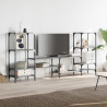 Szafka pod TV, szary dąb sonoma, 206,5x28,5x95 cm