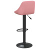 Stołki barowe, 2 szt., różowe, tapicerowane aksamitem