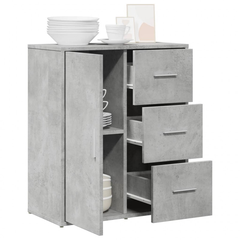 Szafka, szarość betonu, 60x31x70 cm, materiał drewnopochodny