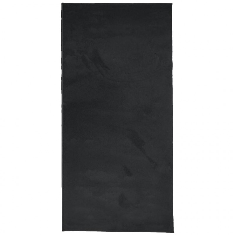Dywan OVIEDO z krótkim włosiem, czarny, 100x200 cm