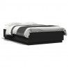 Rama łóżka, czarna, 120x200 cm, materiał drewnopochodny