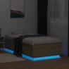 Rama łóżka z LED, dąb sonoma, 75x190cm, materiał drewnopochodny