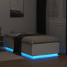 Rama łóżka z LED, biała, 90x190 cm, materiał drewnopochodny