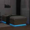 Rama łóżka z LED, dąb sonoma, 90x190cm, materiał drewnopochodny