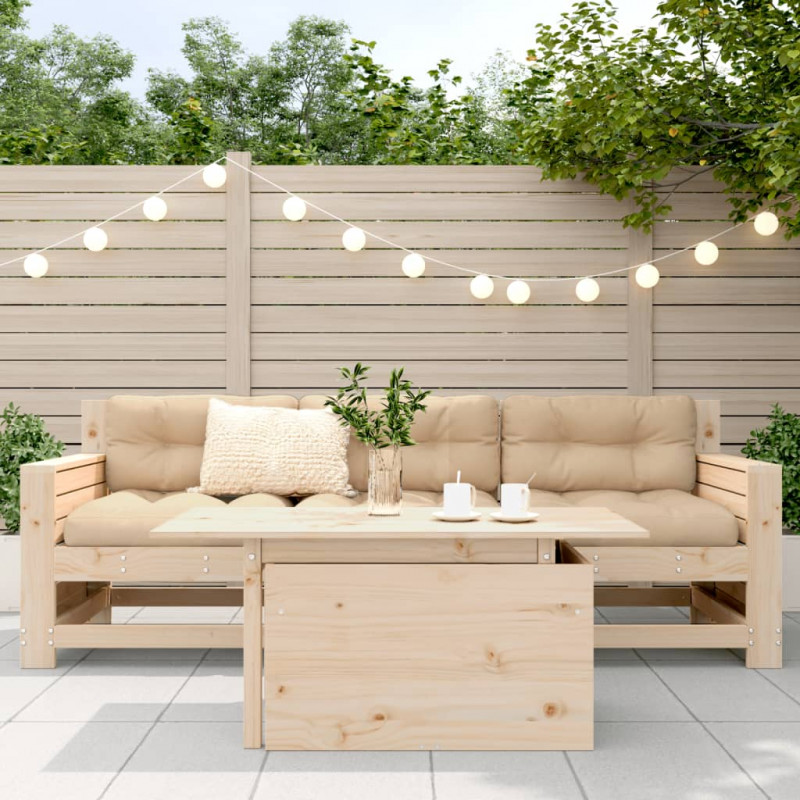 Stolik ogrodowy, 100x50x75 cm, lite drewno sosnowe