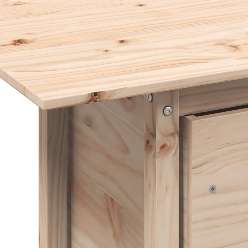 Stolik ogrodowy, 100x50x75 cm, lite drewno sosnowe