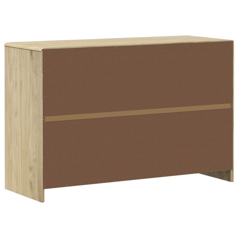 Szafka z szufladami SAUDA, kolor dębowy, 114x43x75,5 cm, sosna