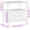 Stolik ogrodniczy z półką, 82,5x45x81 cm, lite drewno sosnowe