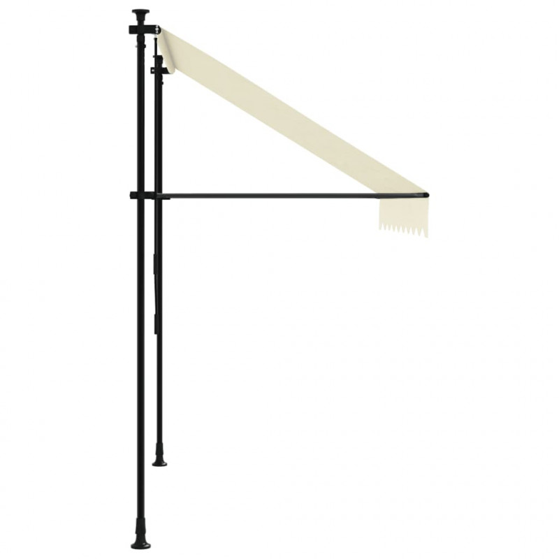 Markiza zwijana, kremowa, 200x150 cm, tkanina i stal