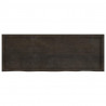 Blat stołu, ciemnobrązowy, 140x50x(2-4) cm, lite drewno dębowe