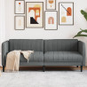 Sofa trzyosobowa, ciemnoszara, tkanina