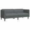 Sofa trzyosobowa, ciemnoszara, tkanina