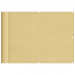 Parawan balkonowy, piaskowy, 75x600 cm, 100% poliester Oxford