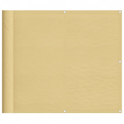 Parawan balkonowy, piaskowy, 90x500 cm, 100% poliester Oxford