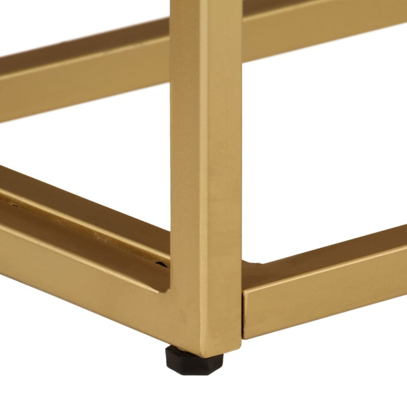 Stolik konsolowy, 90x30x76 cm, lite drewno mango i żelazo