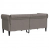 Sofa Chesterfield, dwuosobowa, kolor taupe, obita tkaniną
