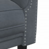Sofa 3-osobowa, ciemnoszara, tapicerowana aksamitem